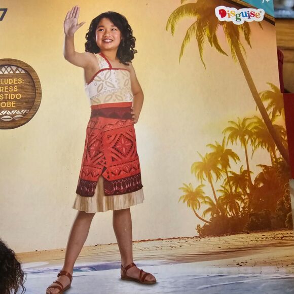 Halloween Costume MOANA 2 Girls M (7/8) ~ NEW With Tag - Picture 1 of 7